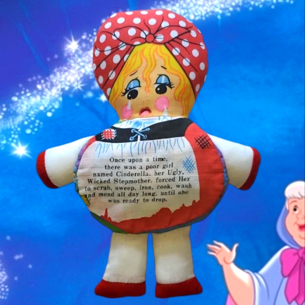 Cinderella Storybook Stuffed Princess Doll Super Soft Squeezable Toy